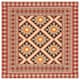 SAFAVIEH Veranda Eyvor Indoor/ Outdoor Waterproof Patio Backyard Rug - 6'7" x 6'7" Square - Red/Natural