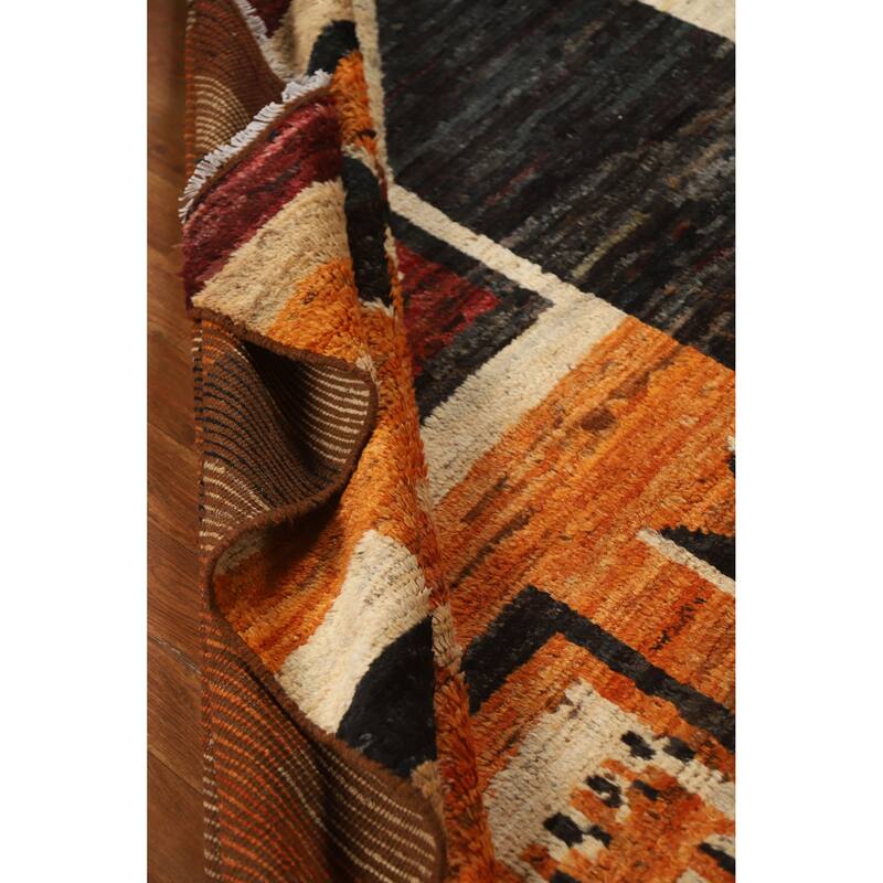 Tribal Geometric Moroccan Oriental Area Rug Handmade Wool Carpet - 6'9" x 9'10"