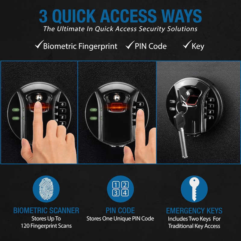 4.33 Cu Ft Biometric Keypad Rifle Safe