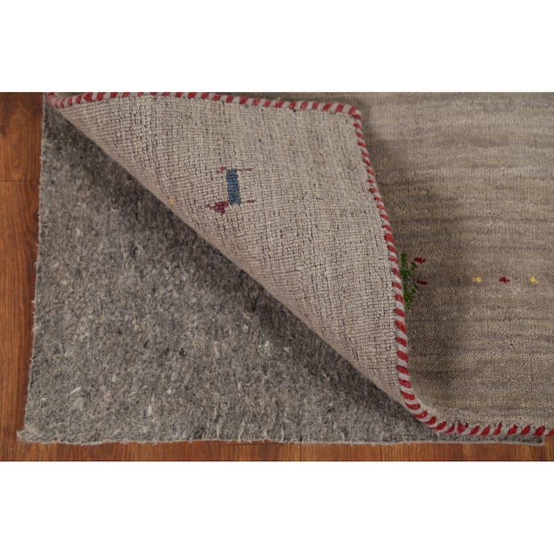 Tribal Gabbeh Indian Accent Rug Hand-Knotted Oriental Wool Carpet - 2'7"x 4'9"