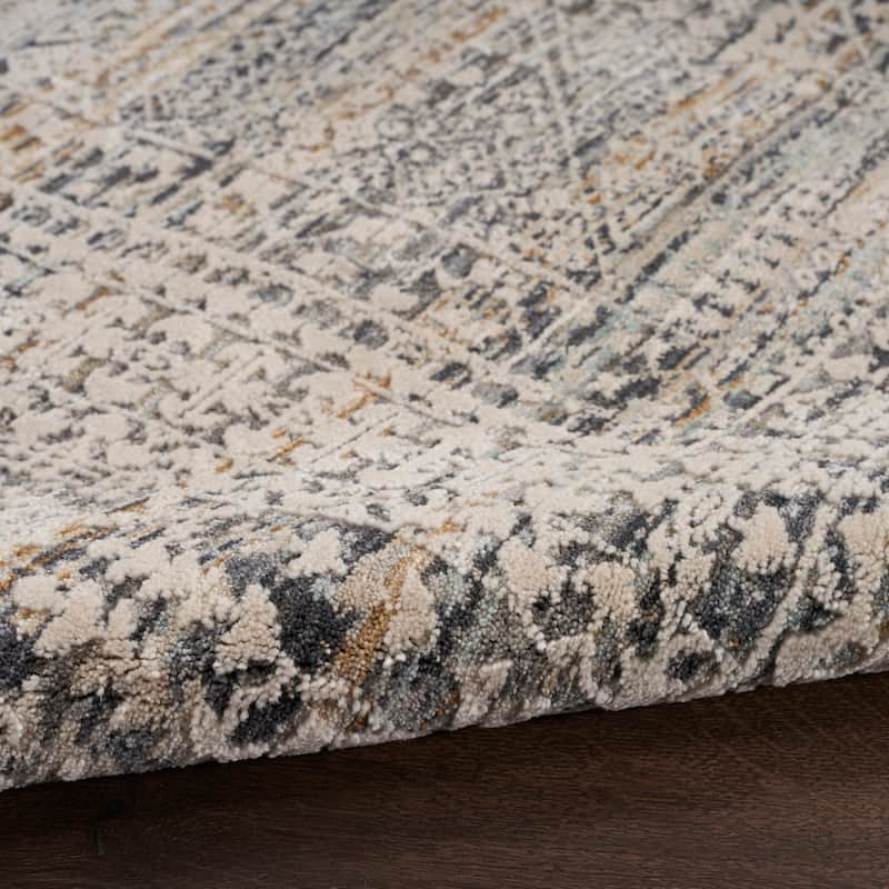 Nourison Nyle Indoor only Grey Geometric Area Rug