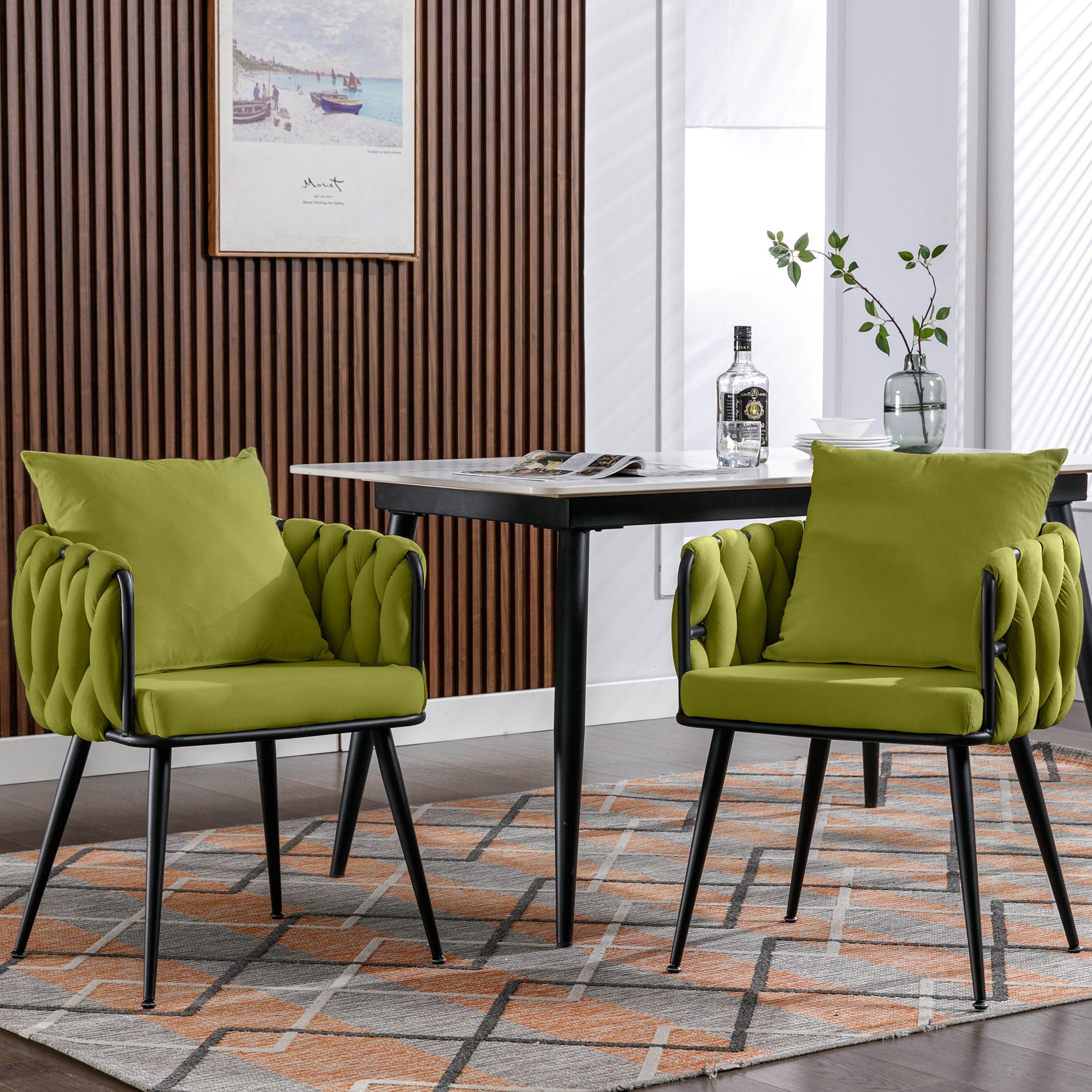 Olive velvet dining chairs cheap