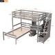 preview thumbnail 5 of 15, Practical Twin Size Loft Bed with a Stand-alone Bed,Storage Staircase,Desk with Shelves