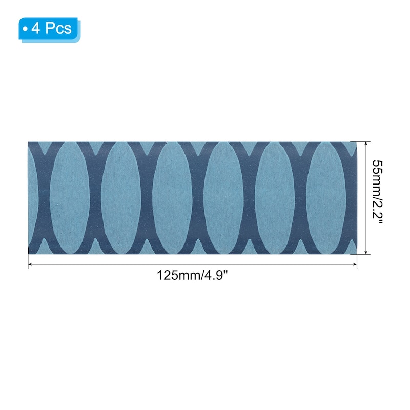 4PCS Cutting Knife Handle Heat Shrink Sleeve, Oval Pattern - 2.2"x4.9" - Blue