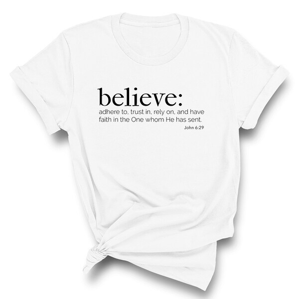 Believe T-Shirt - On Sale - Overstock - 29120805