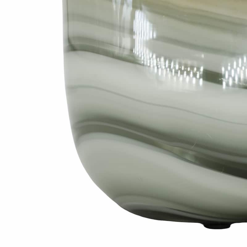 Sagebrook Home Modern Glass Decorative Vase Contemporary Accent Home Decor Statement Piece Handcrafted Art Glass Vessel