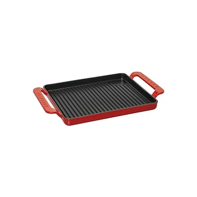 Chasseur French Rectangular Enameled Cast Iron Grill, 10-inch