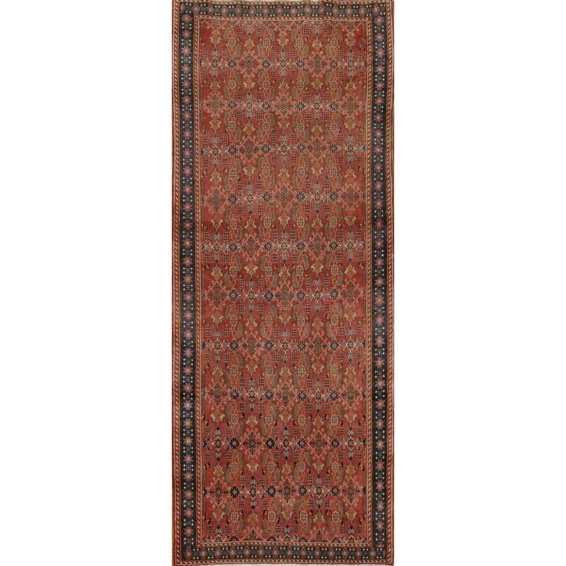 Shiraz Kashkoli Persian Vintage Runner Rug Handmade Wool Carpet - 3'3"x 9'9"