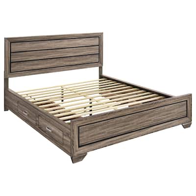 Kauffman Transitional Wood Storage Panel Bed