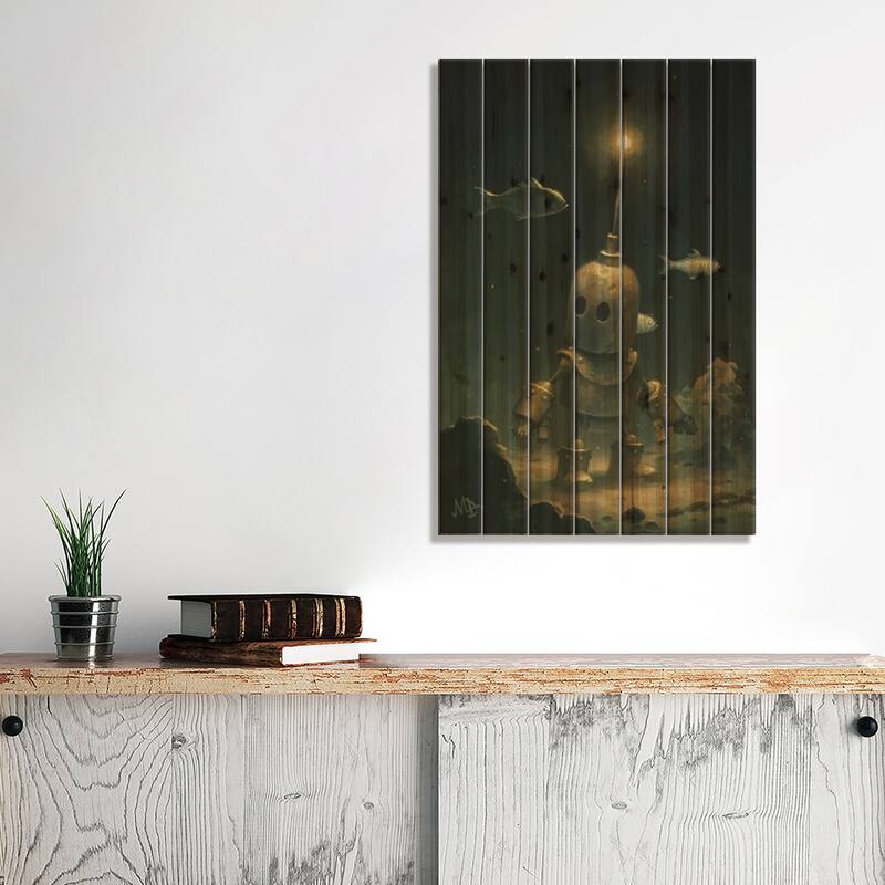 Full Fathom Five Print On Wood by Matt Dixon - Multi-Color