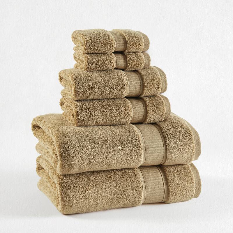 J. Queen New York Belmore Luxury 6 Piece Towel Set - Wheat