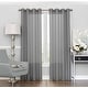 preview thumbnail 17 of 33, Eclipse Liberty Light-filtering Sheer Single Curtain Panel 108 Inches - Grey