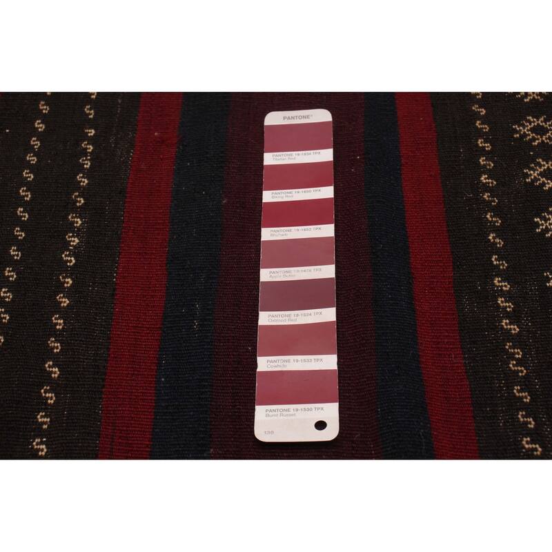 ECARPETGALLERY Flat-Weave Shirvan Red Wool Kilim - 4'8 x 14'5