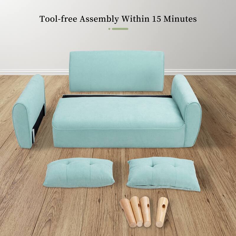 Futzca 47" Small Modern Loveseat Sofa