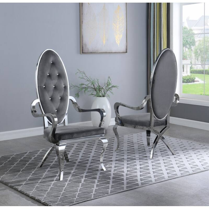 Best Quality Furniture Faux Crystal Arm Chairs