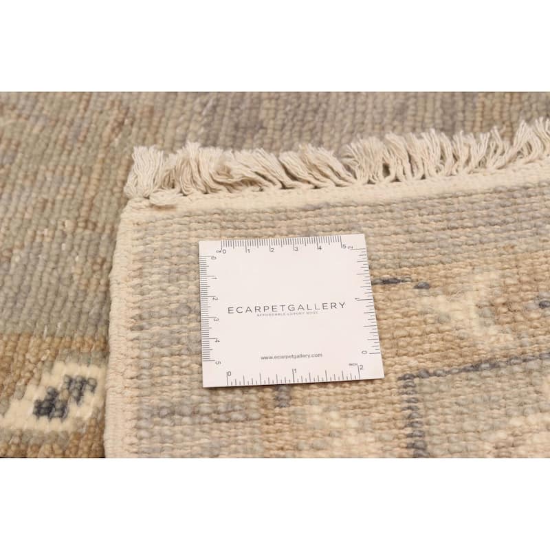 ECARPETGALLERY Hand-knotted Oushak Grey Wool Rug - 8'0 x 9'10