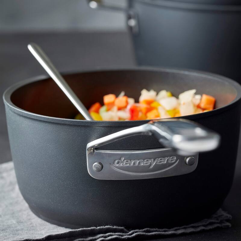 Demeyere AluPro 2-qt Aluminum Nonstick Saucepan w/ No Lid - Black