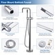 preview thumbnail 12 of 34, WOWOW Floor Mount Single-Handle Freestanding Tub Faucet