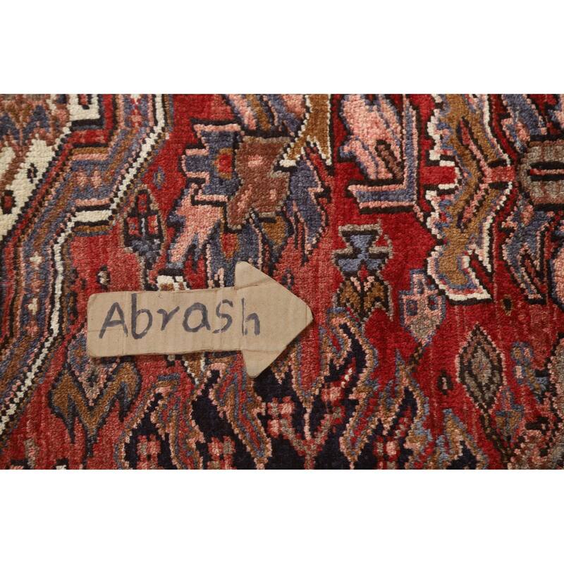 Hand Knotted Oriental 100% Wool Carpet Traditional Medallion Red Heriz Area Rug - 12' 9'' X 10' 0''