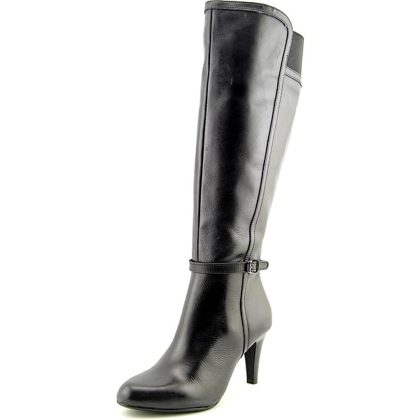 Circa Joan & David Hadlie Wide Calf Round Toe Leather Knee High Boot