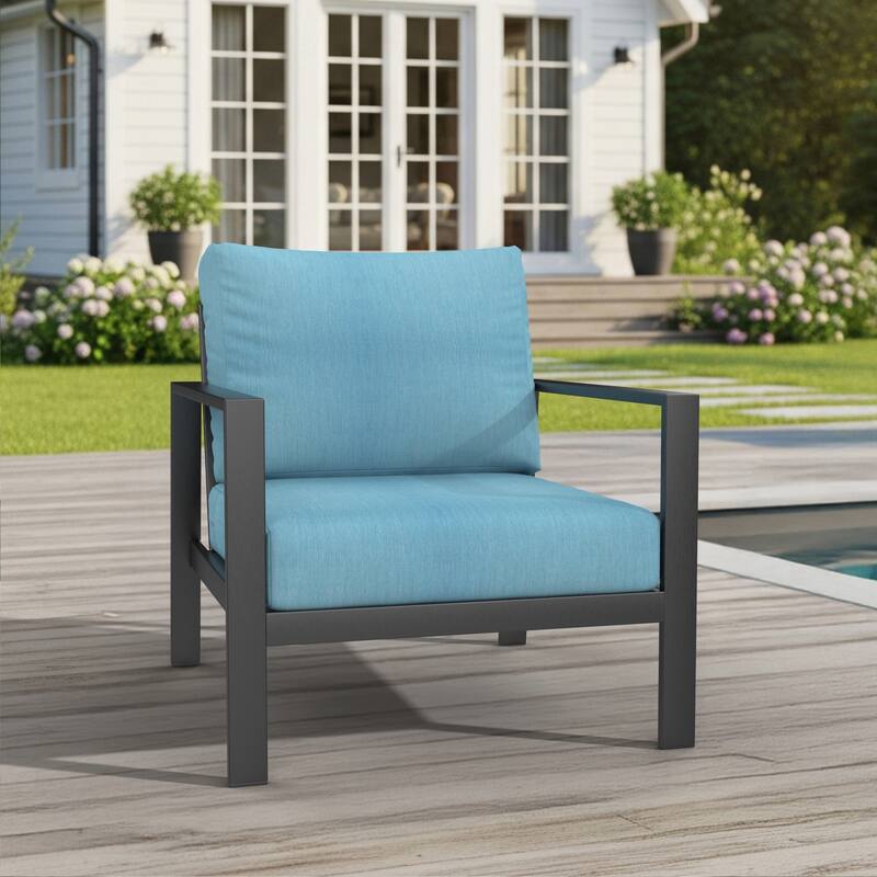 Sunbrella Outdoor Deep Seating Cushion - Seat 25 x 25.5 x 5 Back 25 x 17 x 5 - Cast Horizon