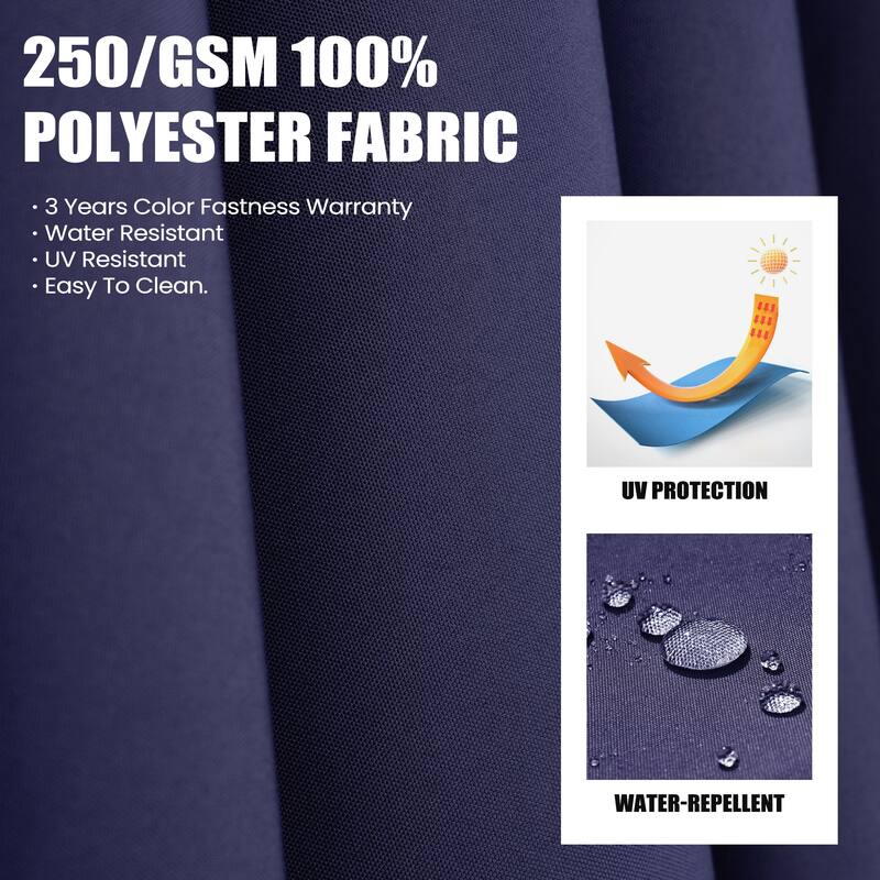 10X12.5 FT Outdoor Patio Dual Top Offset Umbrella 360 degrees Rotation with Weighted Base