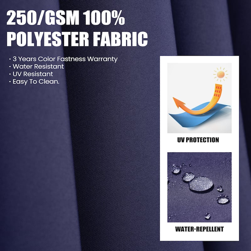 Outdoor 10X12.5 FT Dual Top Patio Offset Umbrella 360 degrees Rotation