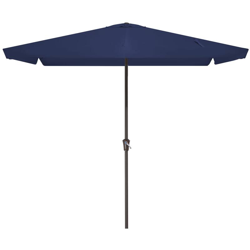 8*10ft Rectangular Patio Market Umbrella with Sagging Edge，UV Risistance,Crank & Tilt