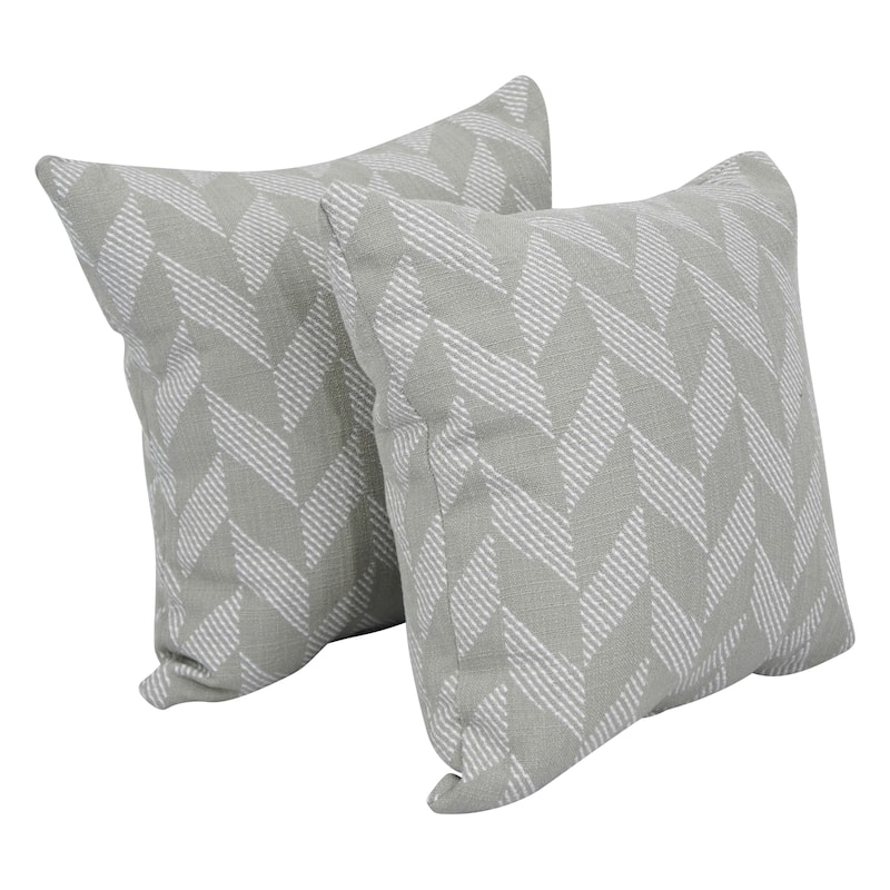 Blazing Needles 17-inch Square Throw Pillows (Set of 2) - Gannawls Khaki