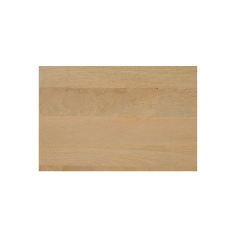 NADAAL STUDIOS Talric Natural Mango Wood 6-Drawer Dresser with Geometric Carved Front