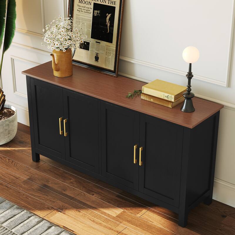 4-Door 59.4" W Sideboard Buffet Cabinet