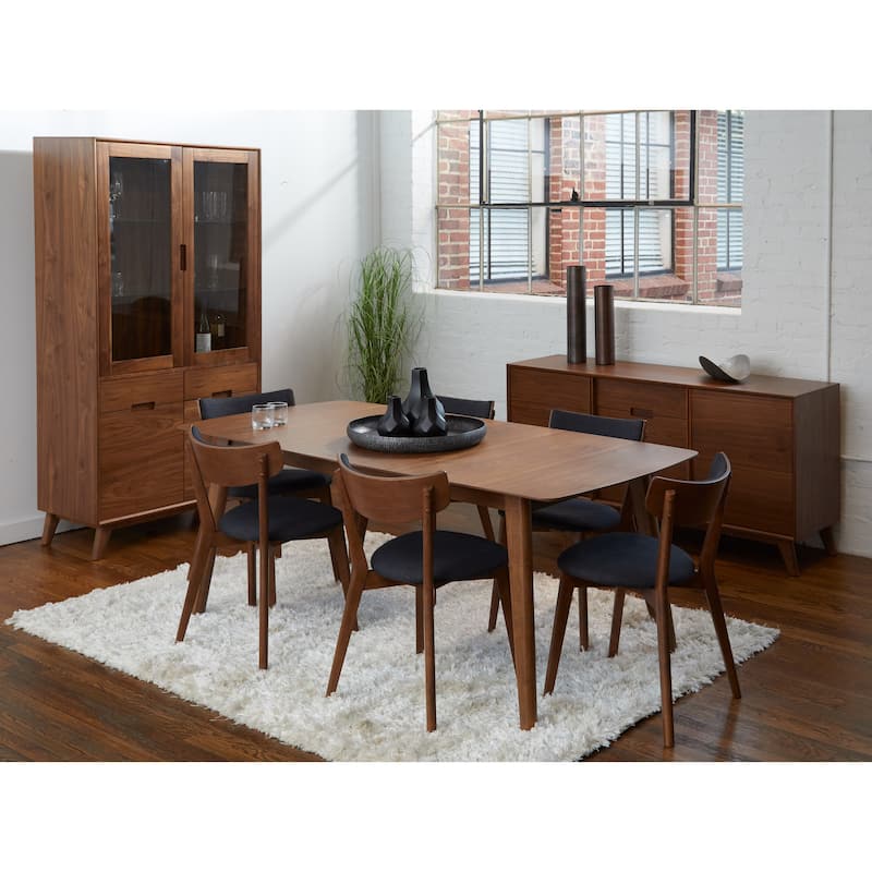 Rye Studio Santos 75-92 x 37 Mid-Century Extension Dining Table