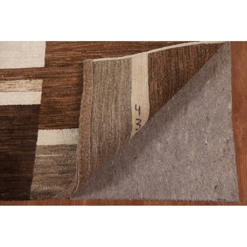 Geometric Gabbeh Kashkoli Area Rug Handmade Wool Carpet - 6'5" x 8'0"