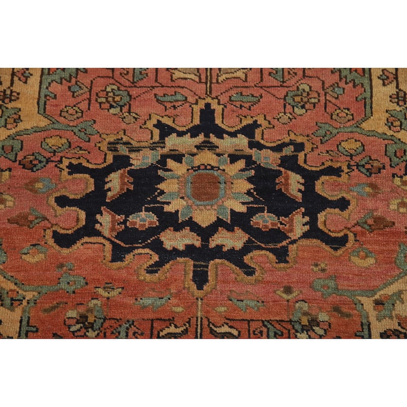 Pre-1900 Vegetable Dye Sarouk Farahan Antique Persian Wool Carpet - 3'4" x 4'11"