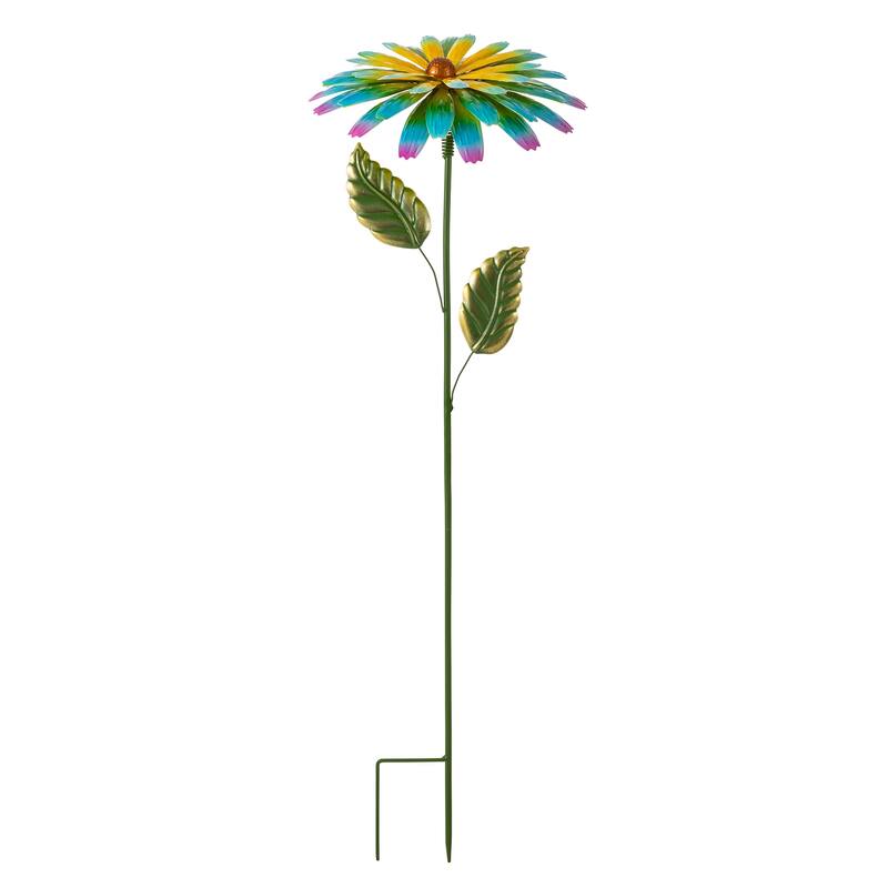 Glitzhome 41"H Garden Metal Flower Yardstake