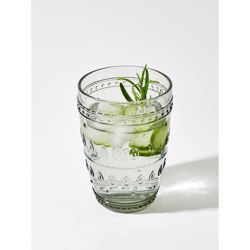 Euro Ceramica Fez 4 Piece 14 oz Highball Glasses Set