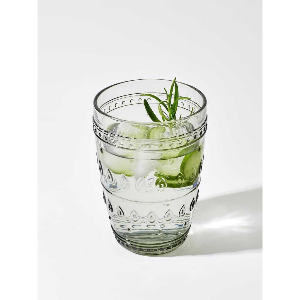 Euro Ceramica Fez 4 Piece 14 oz Highball Glasses Set