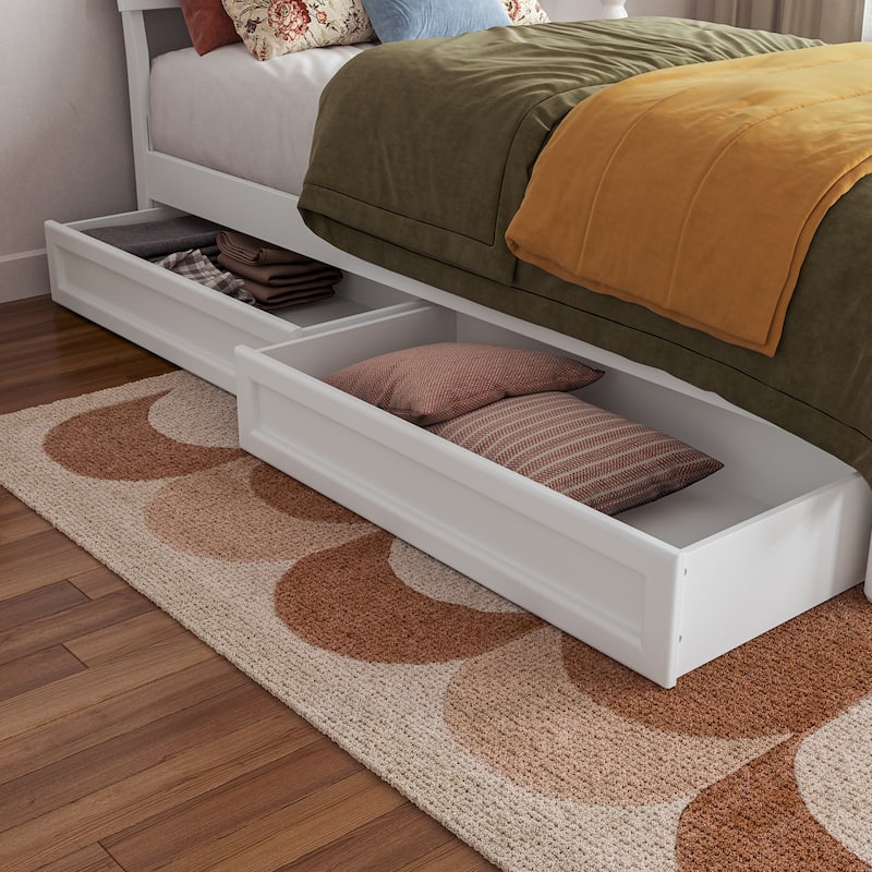 Norla Wood Platform Bed with Storage Drawers