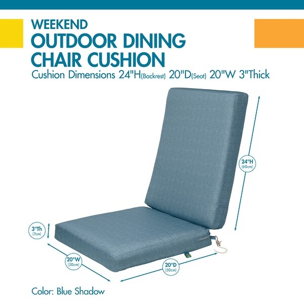 Duck Covers Weekend Water Resistant Outdoor Dining Chair Cushions
