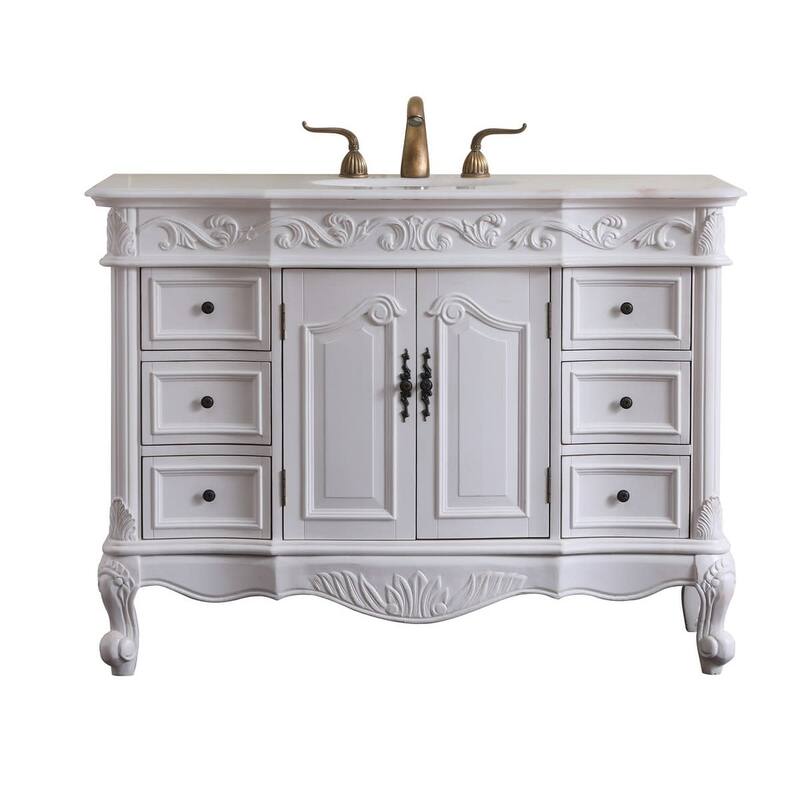 Elegant Lighting VF38848 Oakland 48" Free Standing Single Basin Vanity
