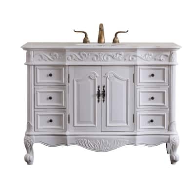 Elegant Lighting VF38848 Oakland 48" Free Standing Single Basin Vanity