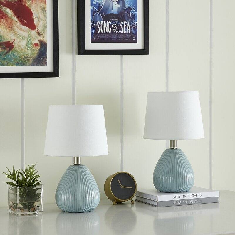 15.5"Ceramic Table Lamp Set (Set of 2)