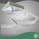 preview thumbnail 6 of 13, Alexander II White Porcelain Corner Wall Mount Bathroom Sink