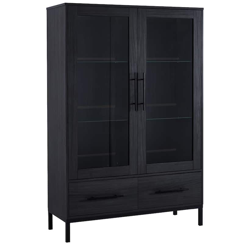 60"Tall Display Cabinet with Tempered Glass Door