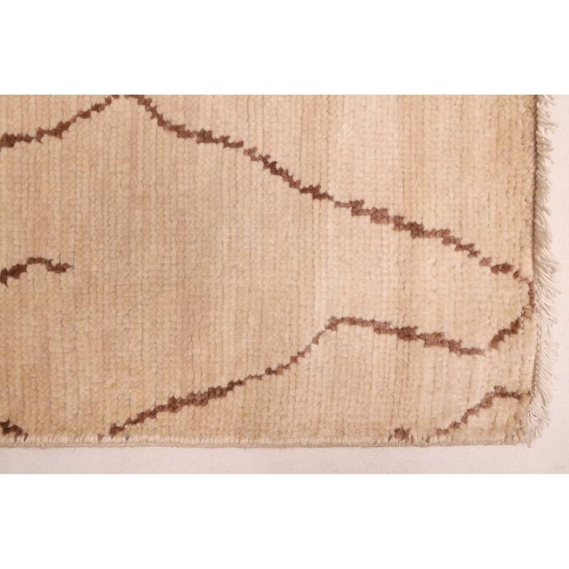 ECARPETGALLERY Hand-knotted Mystique Ivory Wool Rug - 6'1 x 9'0