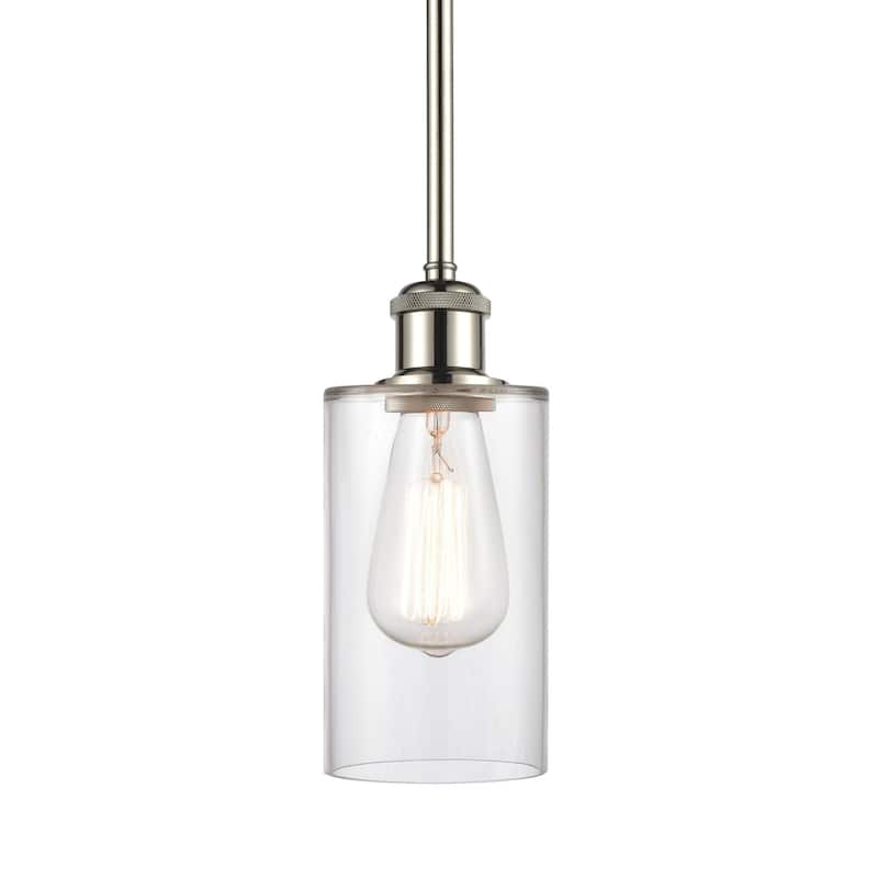 Innovations Lighting 516-1S-10-4 Clymer Pendant Clymer 4" Wide Mini - Clear / Polished Nickel