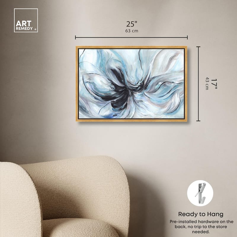 Soft Blues Canvas by Art Remedy