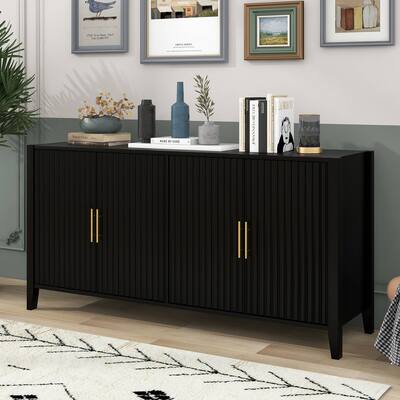 Accent Storage Cabinet Sideboard Wooden Cabinet with Metal Handles