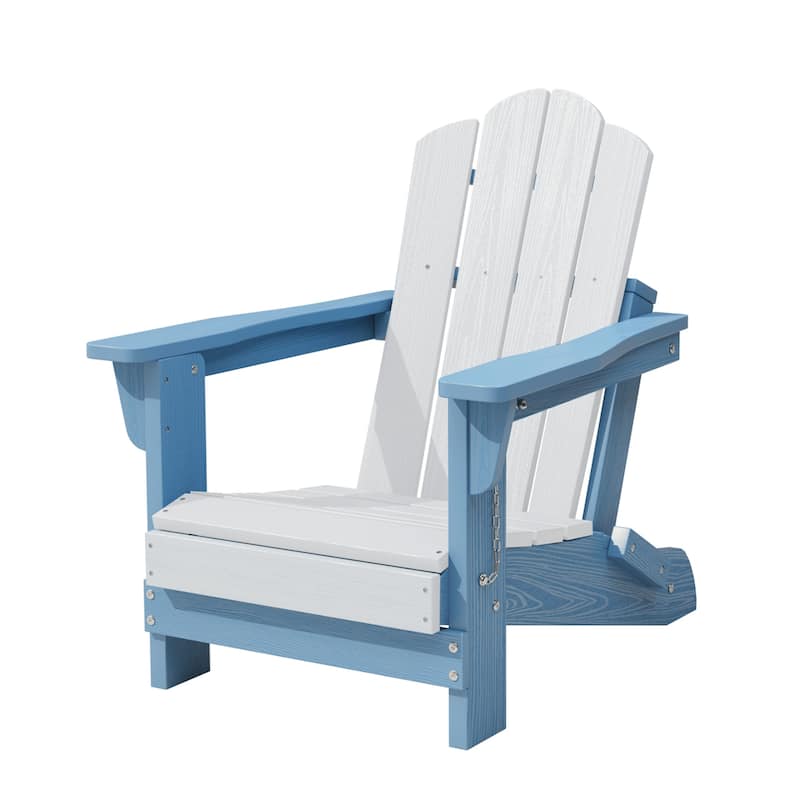 HDPE Adirondack Chair for Kid - Blue/White