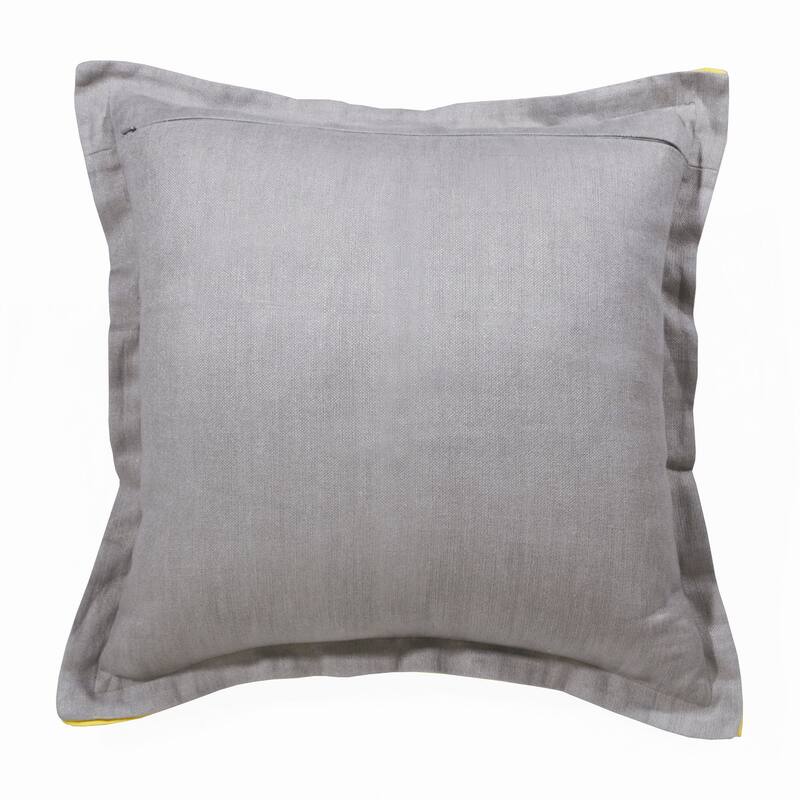 Sevita Hand-Woven Solid Linen Throw Pillow, 20" x 20"